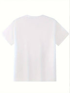 Men'S T-Shirt Short Sleeve, Coconut Letter Print, Easy Casual Style, Summer Vacation Daily Wear, Comfortable And Breathable Top - White