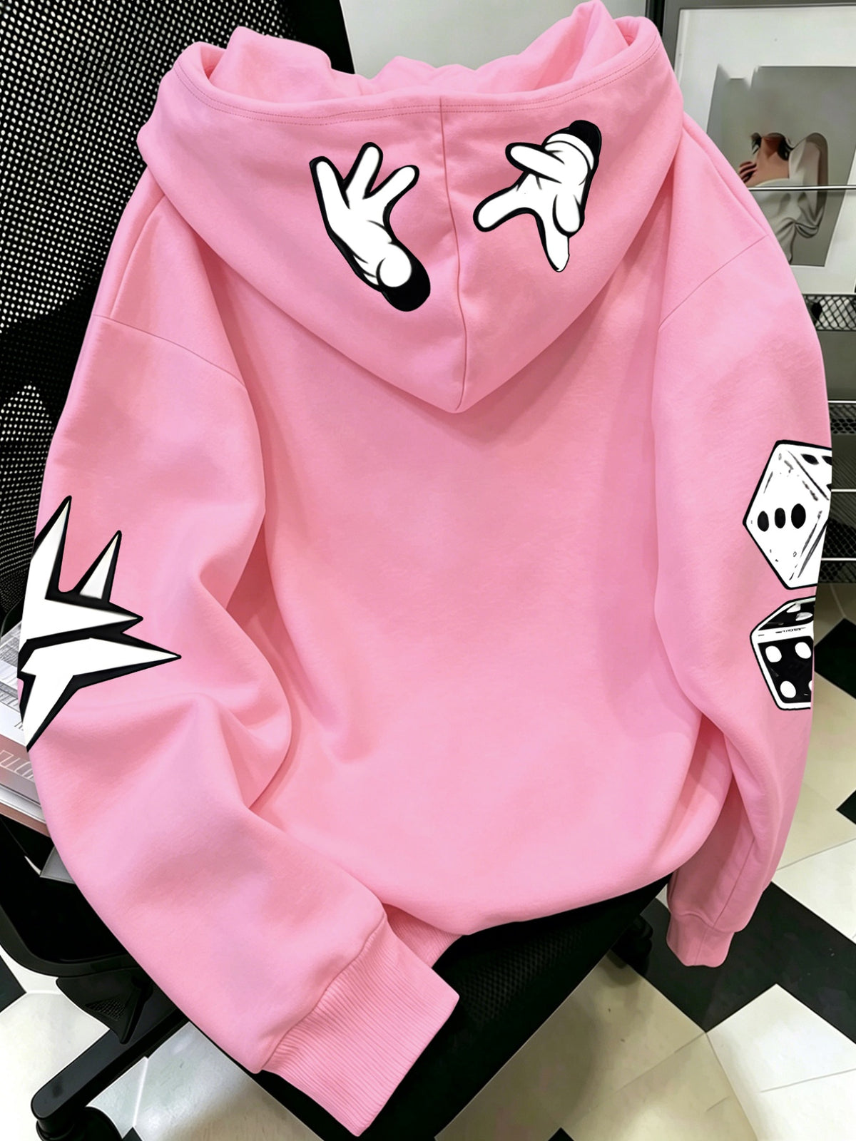 Men'S Autumn/Winter Hoodie, Victory Chicago No. 24 Print Hooded Sweatshirt, Streetwear Trendy Men'S Hoodie, Relaxed And Versatile Fit, Suitable for Casual Wear, Casual Sports Wear, Essential Men'S Autumn/Winter Hoodie - pink