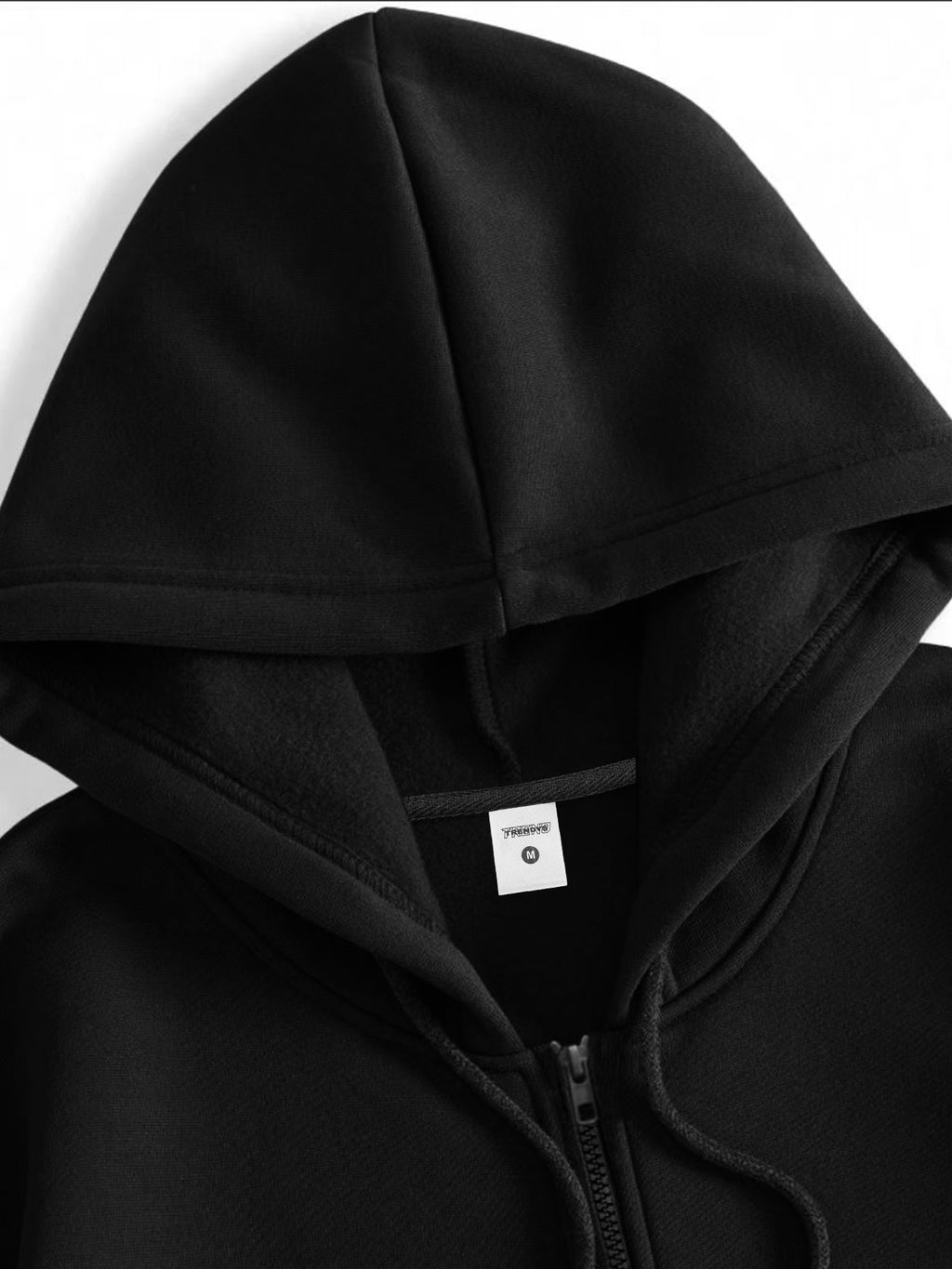 Black Metal Thorns Print Zipper Hooded Cardigan Sweatshirt - Black