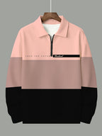 Men's Fashion Half-Zip Sweatshirt, Casual Novelty Men's Sweatshirt, Essential Choice for Home and Leisure - Mixed Color 2