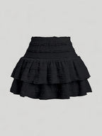 BK012107 White Skirt Lace - Black