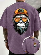 Summer Hot Item Unisex T-Shirt, Retro Distressed Style And Super Good Look! Pure Main Material, Breathable And Skin-Friendly, Comfortable to Wear, Suitable for Casual Commute, Sports Fitness, Outdoor Travel. Double-Sided Positioning Print - Purple
