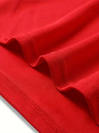 Men's 2026 New Arrival Short Sleeve T-Shirt - Soft Breathable Regular Fit Round Neck Tee with Five-Pointed Star Print, Suitable for Casual Attire, Outdoor Activities & Gym, Casual Athletic Shirt for All Seasons, Machine Washable for Males - Red