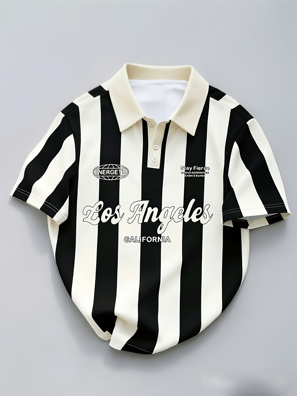 Men's Letter Stripe Print Short-Sleeve Casual Polo Shirt, Breathable and Comfortable, Smooth and Draping with a Cool Feel, Breathable and Moisture-Wicking for a Non-Stuffy Back, Staying Refreshing and Non-Sticky Even After Long Periods of Sitting - Mixed colors