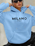 Women'S Fashion Hoodie - Sky Blue
