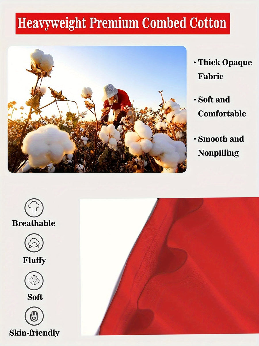 Cartoon Easy Individual Letter Creative Multi-Print Heavyweight Easy Fashion Pure Men'S Short Sleeve T-Shirt Pure New Casual Daily Fashion Loose Round Neck T-Shirt Men'S Clothing Men'S Casual Sports Shirt Men'S Casual Sports T-Shirt Men'S Casual Spo - Red