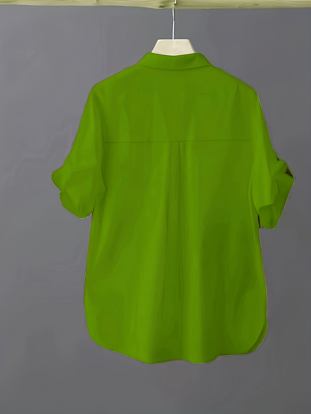 Fashionable Short-Sleeved Shirt - Grass Green