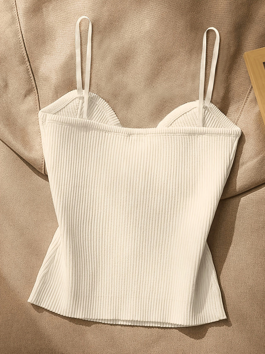 Women's Metal-Embellished Body-Hugging Top ZLLZ - White