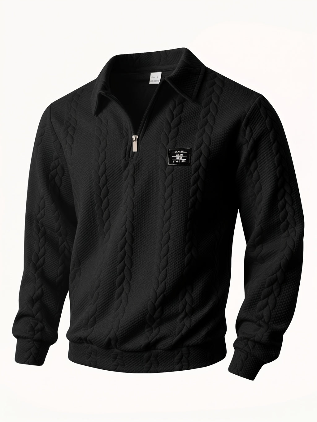 Men's Jacquard Sweatshirt - Black