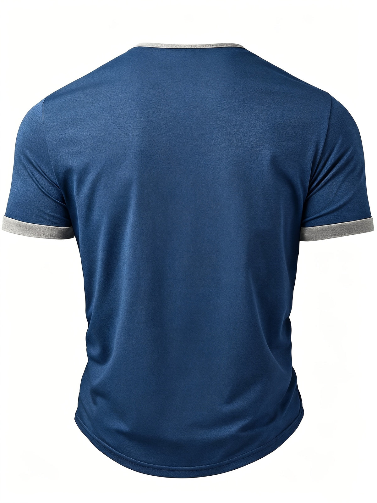 Men's Spring/Summer New Arrival Solid Color 2-in-1 Look Short Sleeve T-Shirt, Suitable for Golf, Business Casual, and Daily Wear. The Fabric Is Soft, Comfortable, and Machine Washable. A Stylish and Versatile Top for Commuting, Also Makes a Great - Navy blue color