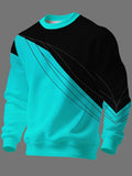 Men's Fashion Streetwear Brand Crew Neck Long Sleeve Sweatshirt, Spring/Autumn Men's Crew Neck Sweatshirt Top, Fall - Mixed colors
