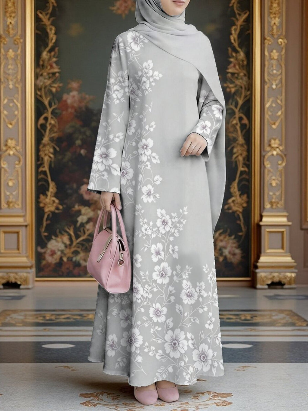 New 2026 Special Collection, Muslim Robe Style, Muslim Women'S Long Dress, Middle Eastern Traditional Cultural Costume, Suitable for Malaysian Women'S Wear, Middle Eastern Women'S Fashion Retro Artistic Style - Mixed colors
