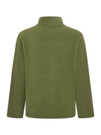 Men'S Autumn Winter Trendy Fleece Jacket, All-Match Style with Multiple Pockets, Casual Commute Top, New Men'S Techwear Stand-Collar Jacket with Full Zipper, Fashionable Print Top - Military Green