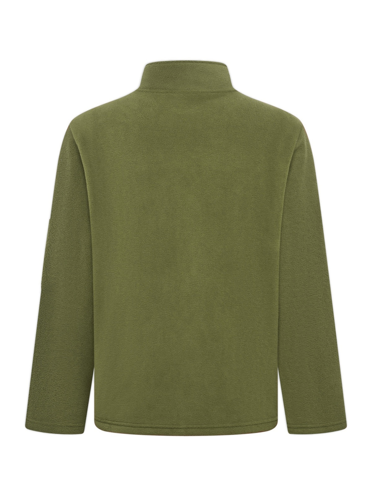Men'S Autumn Winter Trendy Fleece Jacket, All-Match Style with Multiple Pockets, Casual Commute Top, New Men'S Techwear Stand-Collar Jacket with Full Zipper, Fashionable Print Top - Military Green
