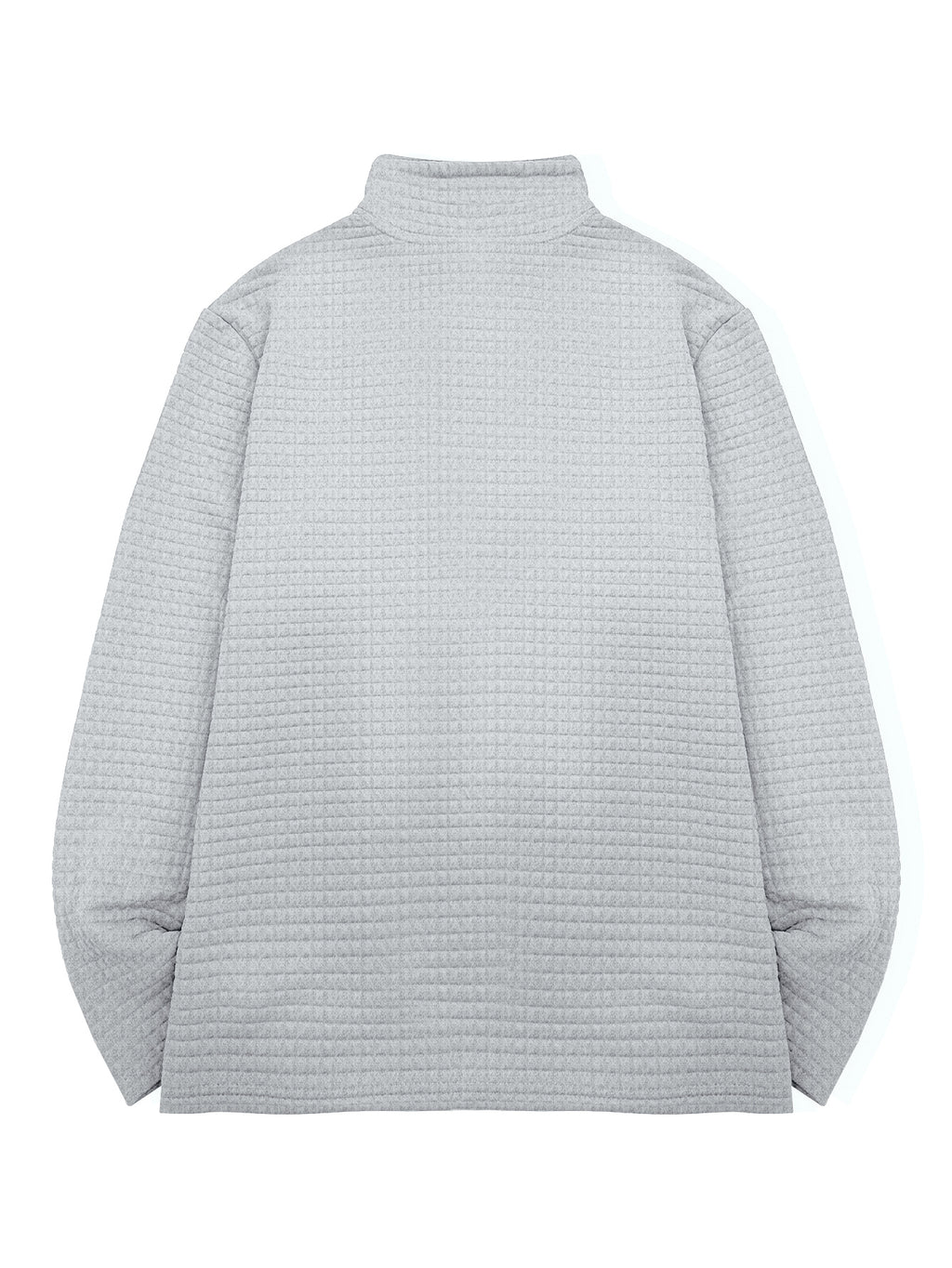 HOONIGAN Men's Printed Half-Zip Fashion Waffle Knit Texture Autumn/Winter Simple Casual Versatile Sporty POLO Shirt Sweatshirt, New Autumn/Winter Long-Sleeve Lapel Top, Comfortable and Breathable Fabric, Valentine's Day Gift, Preferred Birthday Gift - Grey