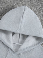 Men's -Lined Hooded Sweatshirt MILANO, Versatile for Autumn and Winter, Sporty, Casual, Comfortable Hooded Sweatshirt - Light Grey