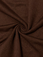 Women's 2pcs Set: Relaxed Commuter Style Short-Sleeve Top with Flattering,, and Draping Fit, and Wide-Leg Long Pants - Brown