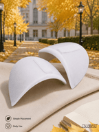 2pcs White Shoulder Pads, Discreet Clothing Enhancers for a More Defined Outfit Profile, Ideal for Office Wear, Dinner Looks, And Weekend Dressing - White