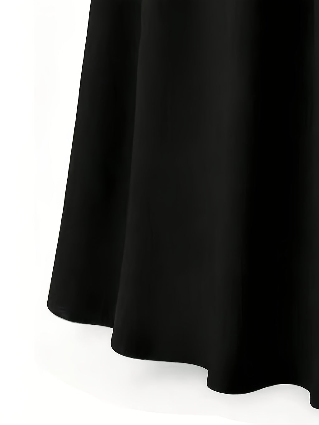 Elegant Women's Pleated Skirt for Daily and Holiday Wear, Christmas-Themed Color Palette, Elegant Korean-Style Belted Maxi Skirt - Black
