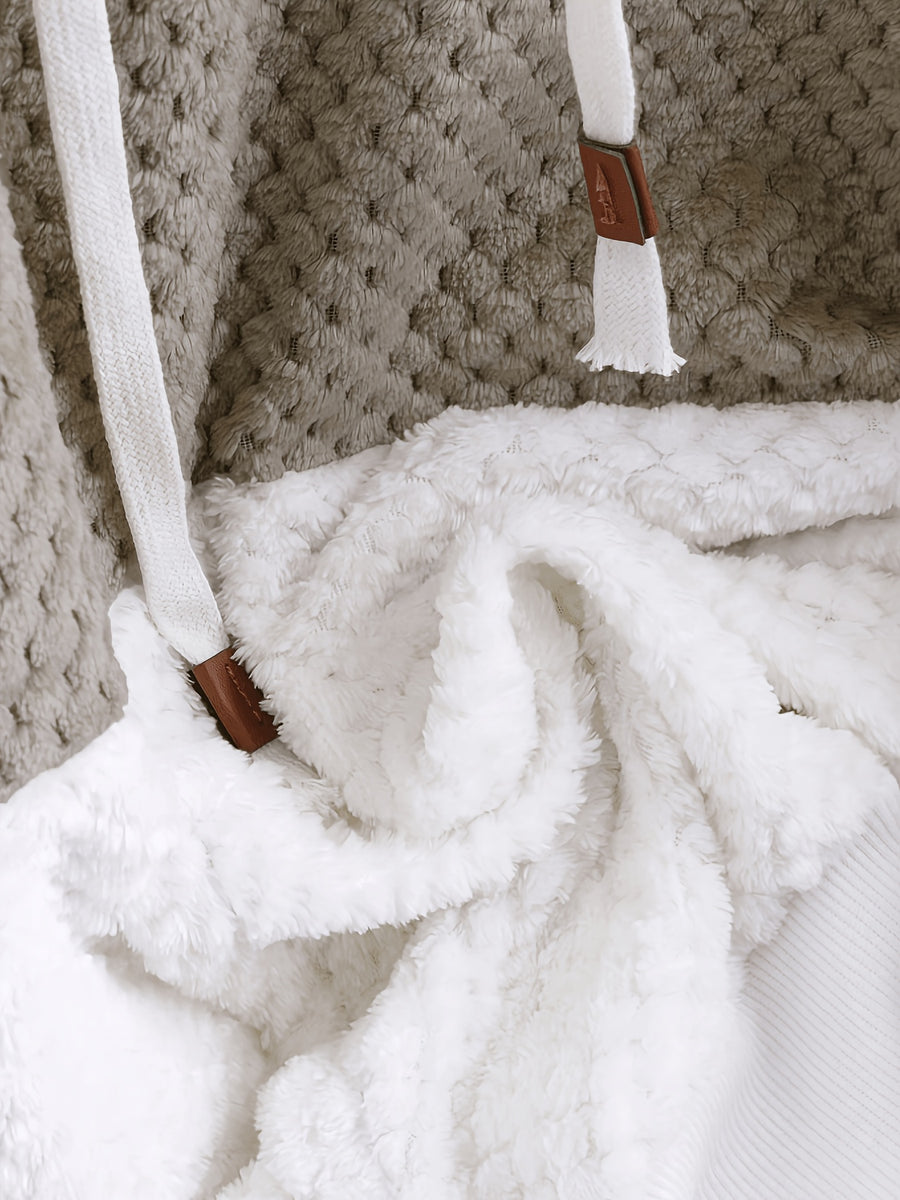 Autumn/Winter New Women's Fashionable Casual Soft Plush Solid Color Patchwork Crew Neck Hooded Drawstring Pullover Long Sleeve Patch Pocket Warm Sweatshirt - Light Brown-1