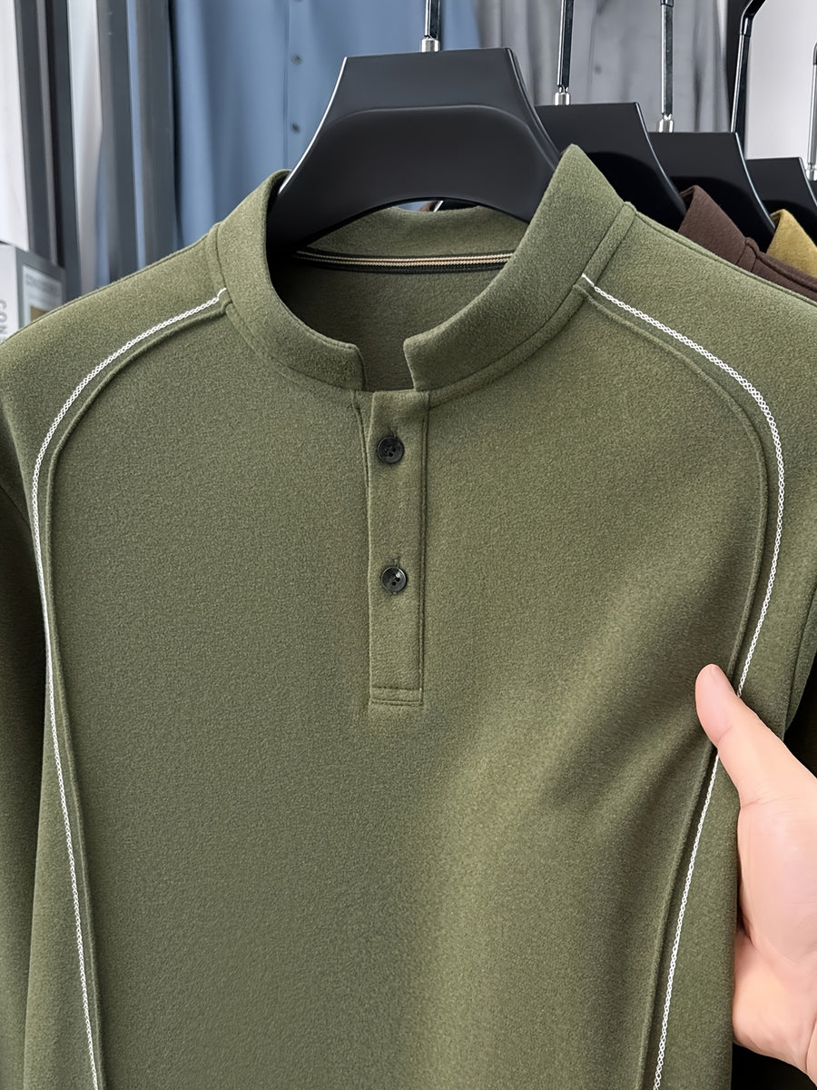 Father's Day Gift for Men 2026 Spring New Arrival Three-Layer Sweatshirt, Heavy-Duty Stitching with Double-Sided Cationic, Essential Business Commute Wear - Pine Green