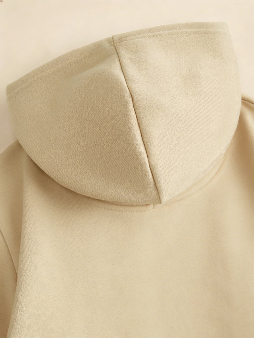 Minimalist BORG Since 1896 Letter Hooded Sweatshirt, Men's Trendy Versatile Drop-Shoulder Long-Sleeve Pullover - Apricot