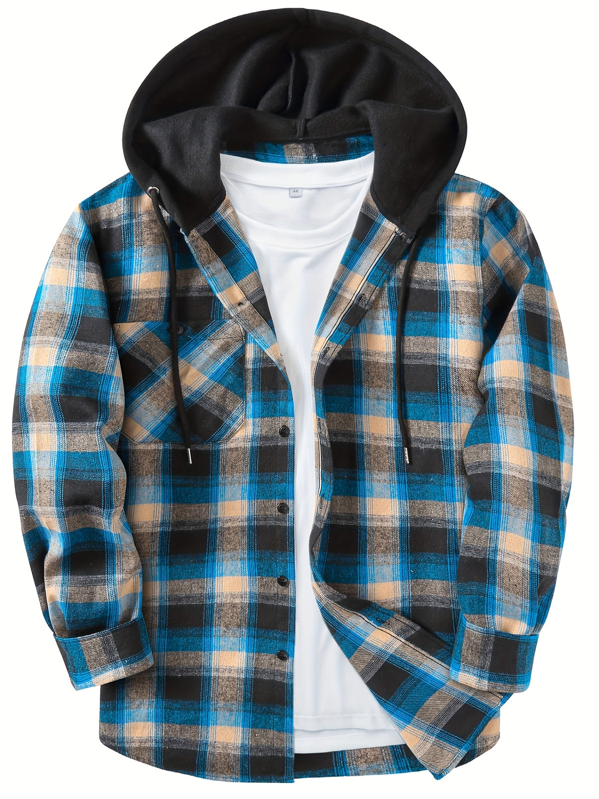 Men's Hooded Sweatshirt - Grid 1