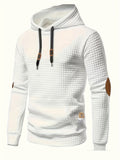 Pddzhaojun Small Checkered Three-Dimensional Hooded Sweatshirt, Autumn Essentials - White
