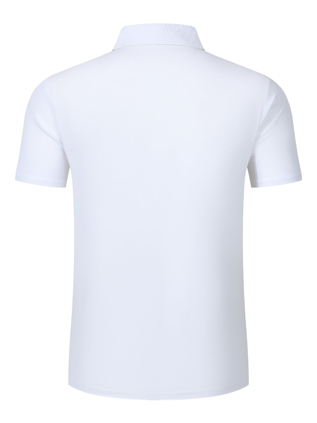 Men'S Solid Short Sleeve Polo Shirt, Slim Fit Lapel Business Casual Solid Top, Summer Easy Fashion Men'S Wear for Pool Parties, Beach Vacations, Ideal Gift for Beachwear, Daily Commute, Casual Lazy Style - White
