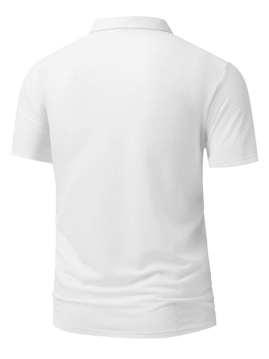 Men'S Stylish Casual Short-Sleeve Polo Shirt, Available in a 2-pc at a Discount! Comfortable T-Shirt Made from New Jacquard Quick-Dry Fabric, Perfect for Outdoor Equestrian And Golf Activities. Fashionable Casual Wear - Black+Light White