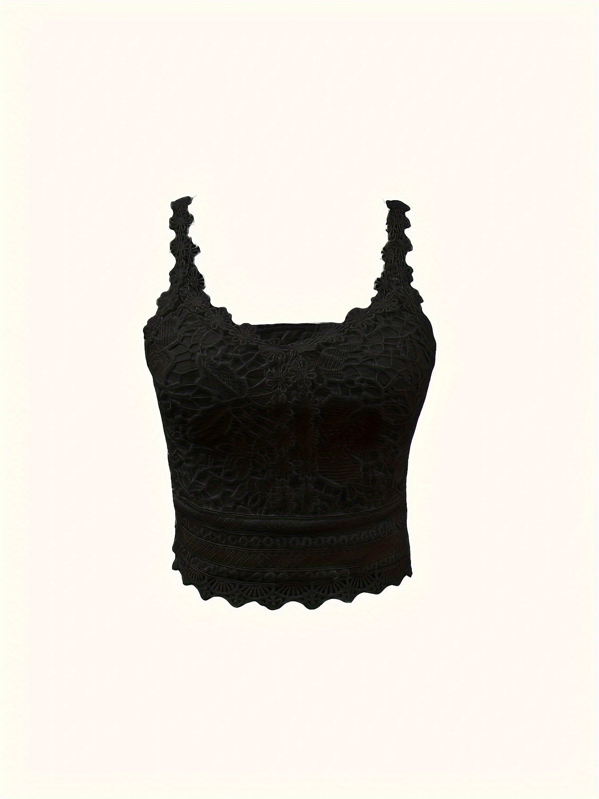 Fashion Lace Women'S Vest - Black
