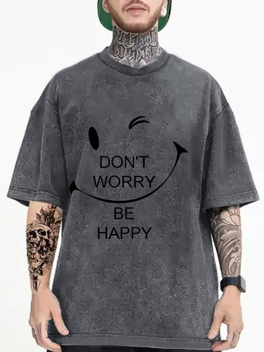 Trendy Printed T Shirts for Men, Regular Standard Fit Comfortable Short Sleeve Casual Tee, Versatile Everyday Fashion Outfit Top - Space Gray