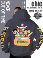 Men'S Hooded Sweatshirt, Cool American Retro Street Style, Classic Original Family Full Assembly Design, with Vintage Bold Font Decoration, Sleeve Theme Patterns, Machine Washable And Non-Deformable, Fall/Winter Skin-Friendly Warm Long Sleeve Top - Dark Gray