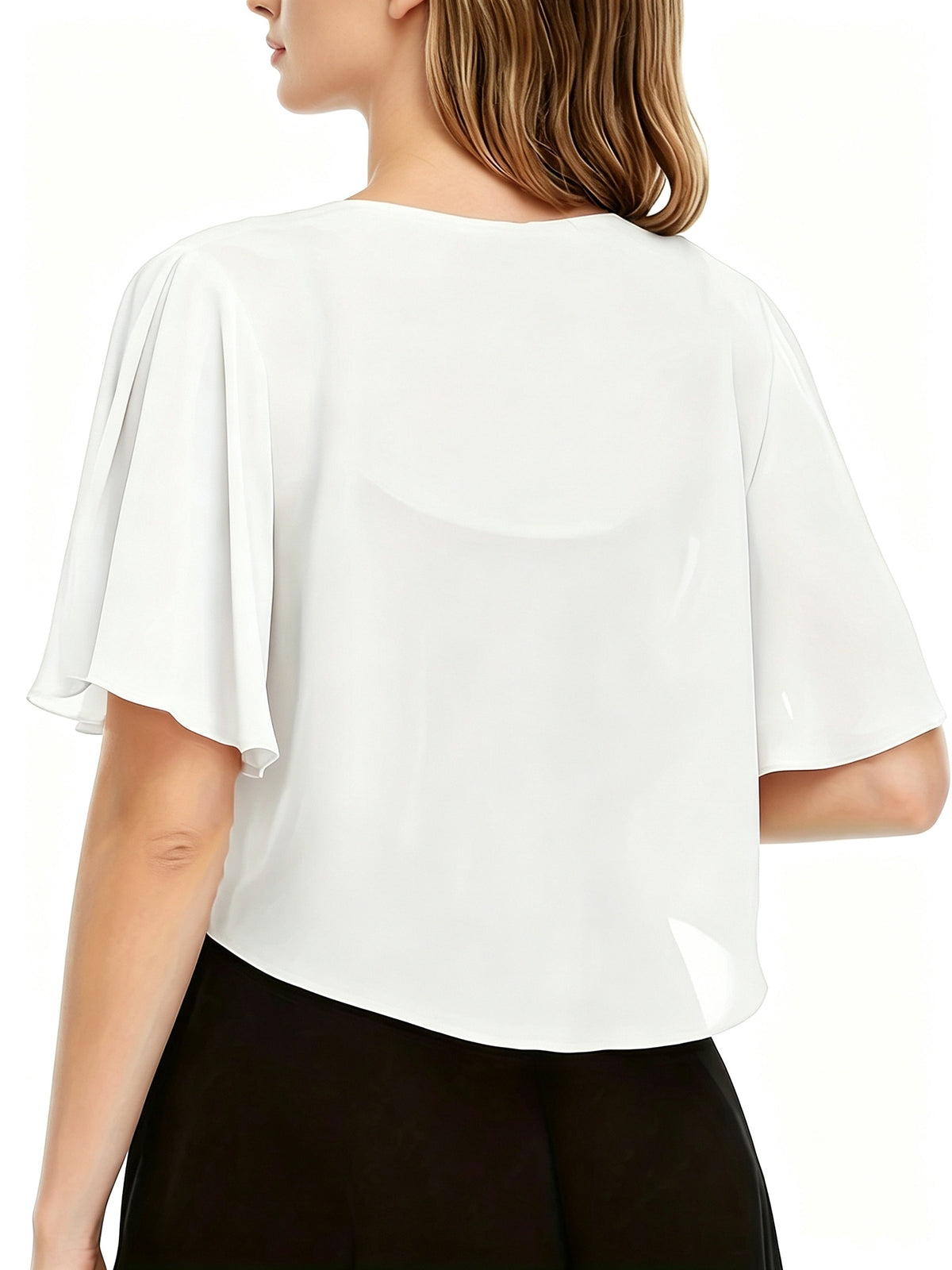 Women's Solid Color Short Sleeve Shirt Cardigan, Lightweight Breathable Cover-Up, for Beach Vacation Commute Dating Home Casual, Classic Versatile Style, Suitable for Various Occasions - White