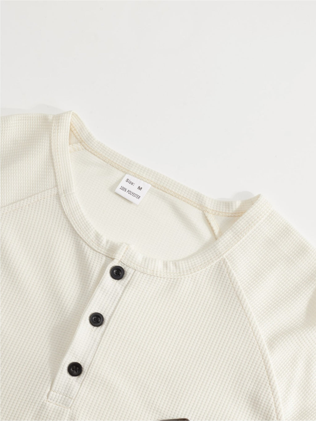 Men's 3pcs Raglan Henley Collar Waffle Long Sleeve Shirt, Soft High-Stretch Breathable Textured Polo, for Beach Vacation, Daily Outdoor Wear, Loose Fit, Multi-Color, Street Style, Half-Button Placket - Beige + Blue + Navy Blue