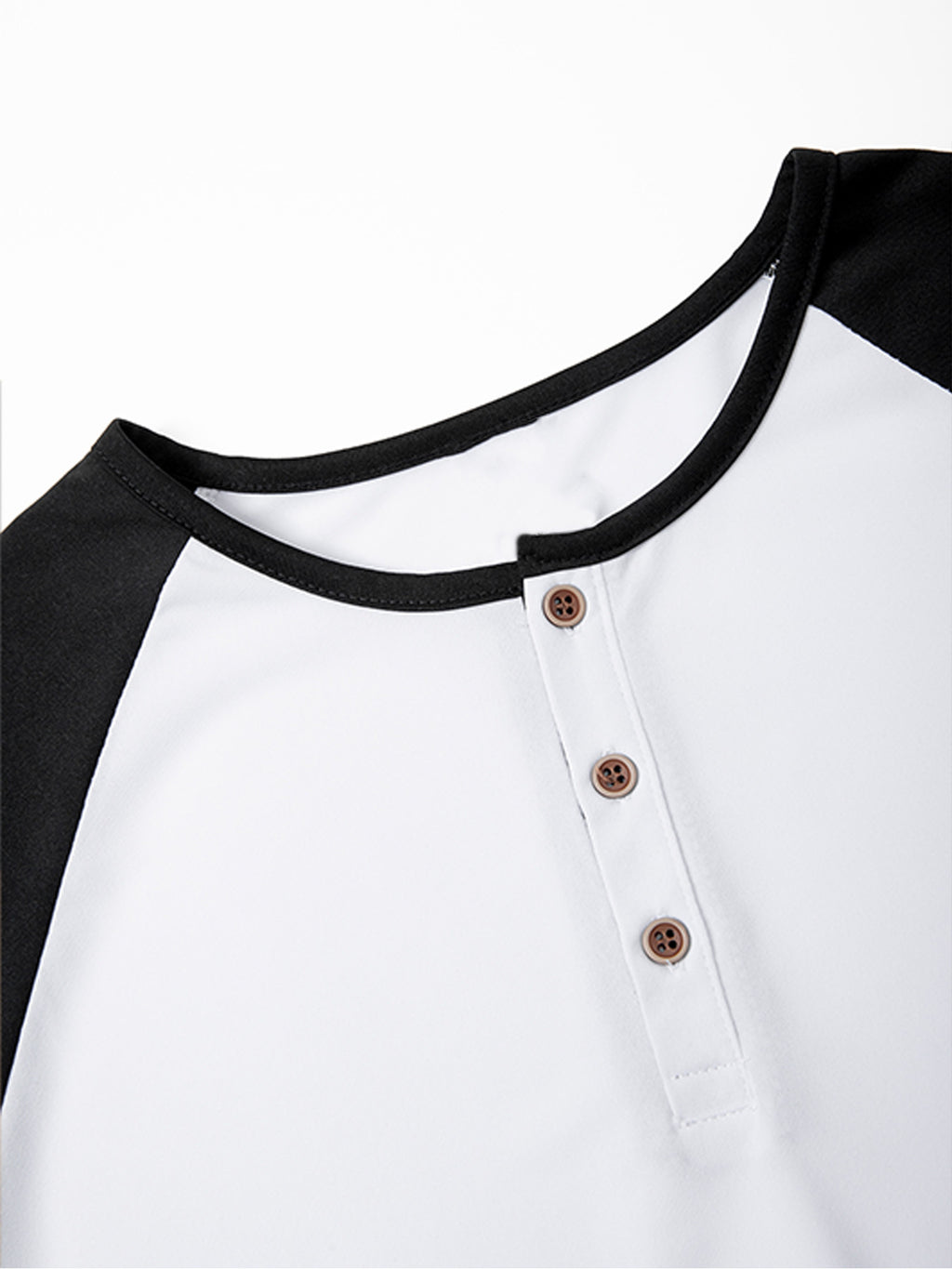 1 Men's Summer V-Neck Casual T-Shirt, Breathable and Lightweight Street Fashion Short-Sleeve Top, Daily Office Business Contrast Color Design Henley Shirt with Button- Collar, Suitable for Outings, Home, Work, Travel, Cycling, and Streetwear - Big White