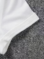 Gentle and Minimalist Style "Smile" Letter Pattern T-Shirt, White Loose Short Sleeve, New Versatile Summer Top--Quan Quan - White