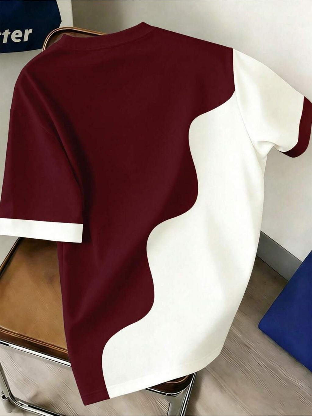 [Printed Design - Not Textured] Men'S Summer Casual Color-Block Patchwork Short Sleeve T-Shirt - Mixed colors
