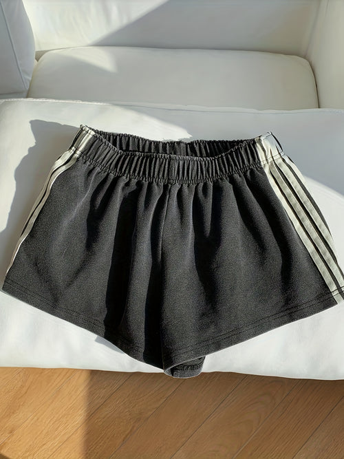(ZD1019268) Ladies' Fashionable Casual Shorts - Dark Gray