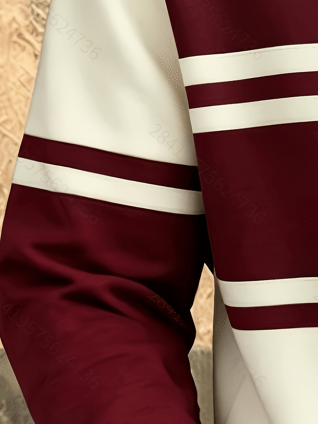 [Print Design - Not Textured] Men'S Retro Color-Block Striped Half-Zip Baseball Collar Loose Digital Print Sweatshirt, Autumn Winter Casual Commute All-Match Top - Mixed colors