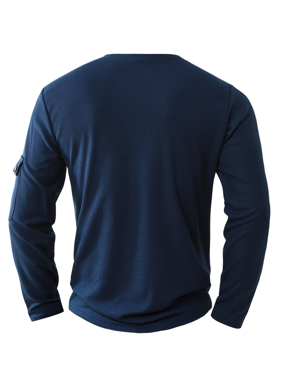 3pcs Men's Spring/Autumn New Style 2-in-1 Look Waffle Knit Long Sleeve Crew Neck T-Shirt, Versatile and Fashionable Top for Daily Commuting, Fitness, Sports, Home, and Casual Wear - Green+Khaki+Gray