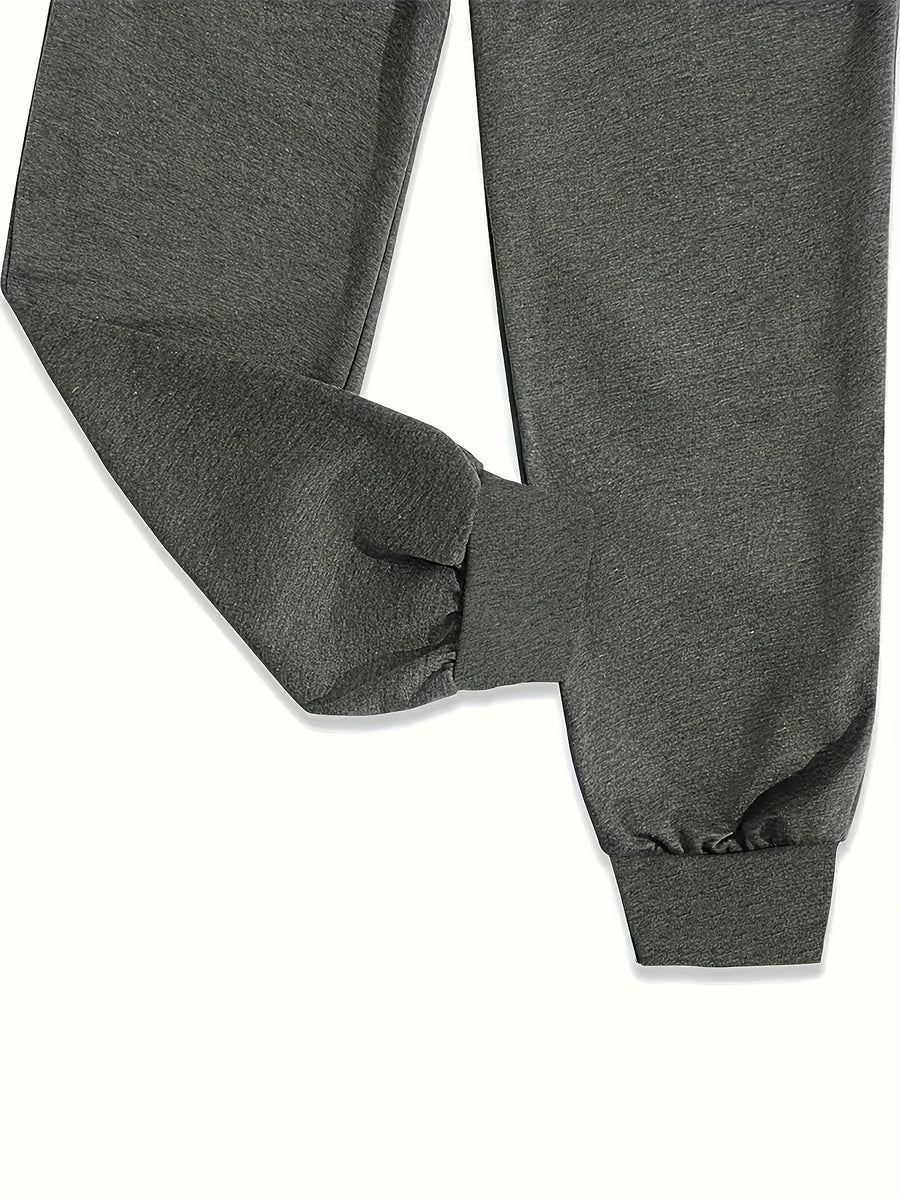 A Must-have New Product! Solid Color Sleeveless Hooded S Set! Jogger Pants with a Cinched Waist Highlight the Waistline, Paired with Sneakers for a Casual and Energetic Look, Women's Spring and Summer Fashion Casual Hooded Short-sleeve Set. - Dark Gray