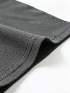 Men's Casual Drawstring Stand Collar Short Sleeve - Dark Gray