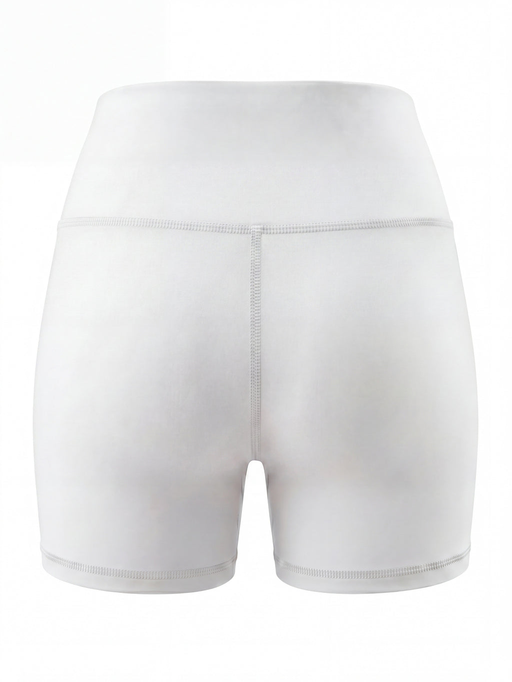 Summer Fashion Women's High-Waist 3-Inch Shorts with Pockets, Moisture-Wicking Summer Style - Anti-See-Through, Tummy Control, Non-Slip Waistband - White