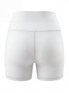 Summer Fashion Women's High-Waist 3-Inch Shorts with Pockets, Moisture-Wicking Summer Style - Anti-See-Through, Tummy Control, Non-Slip Waistband - White