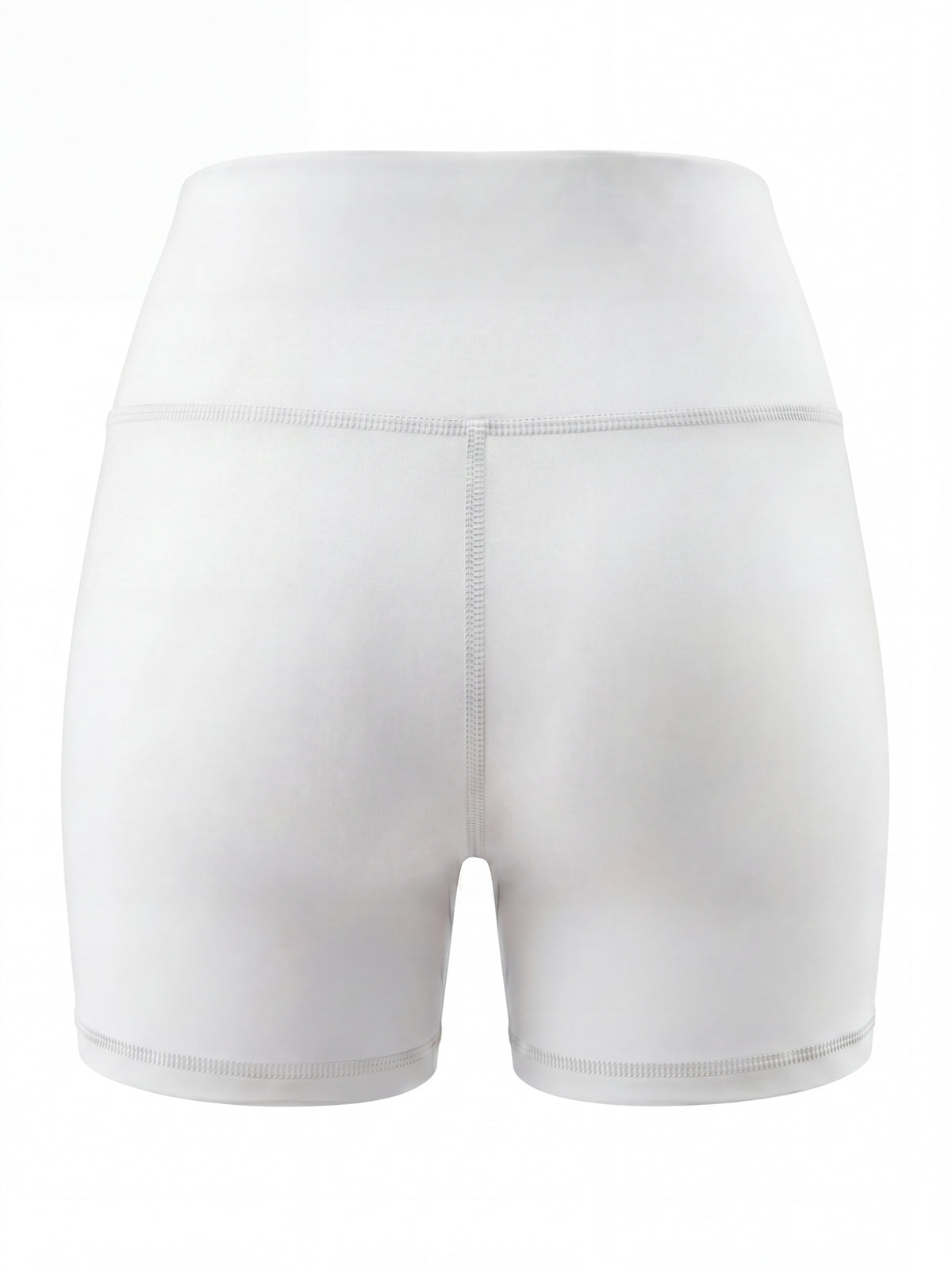 Summer Fashion Women's High-Waist 3-Inch Shorts with Pockets, Moisture-Wicking Summer Style - Anti-See-Through, Tummy Control, Non-Slip Waistband - White