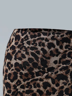 Leopard Print Solid Color Sexy Skirt - Mixed colors