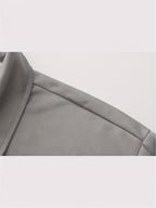 95B New Men's Trendy Breathable Lapel Short-Sleeve  Colorful Letter Graphic Front and Back Print Top, Casual Sport Fitness Spliced Men's Polo Shirt - Light Grey