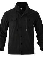 Autumn/Winter New Corduroy Jacket, Casual Top for Men, Suitable for Various Occasions - Including Men, Adults, Students, Couples, Outdoor, Street Style. Men'S Casual Corduroy Jacket, Suitable for Commuting And Outdoor Activities - Black