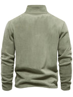 Men's Five-pc Versatile Sweatshirt, Half-Zip Stand Collar Daily Casual Top - Mint Green + Navy Blue + Sky Blue + Black + Gray